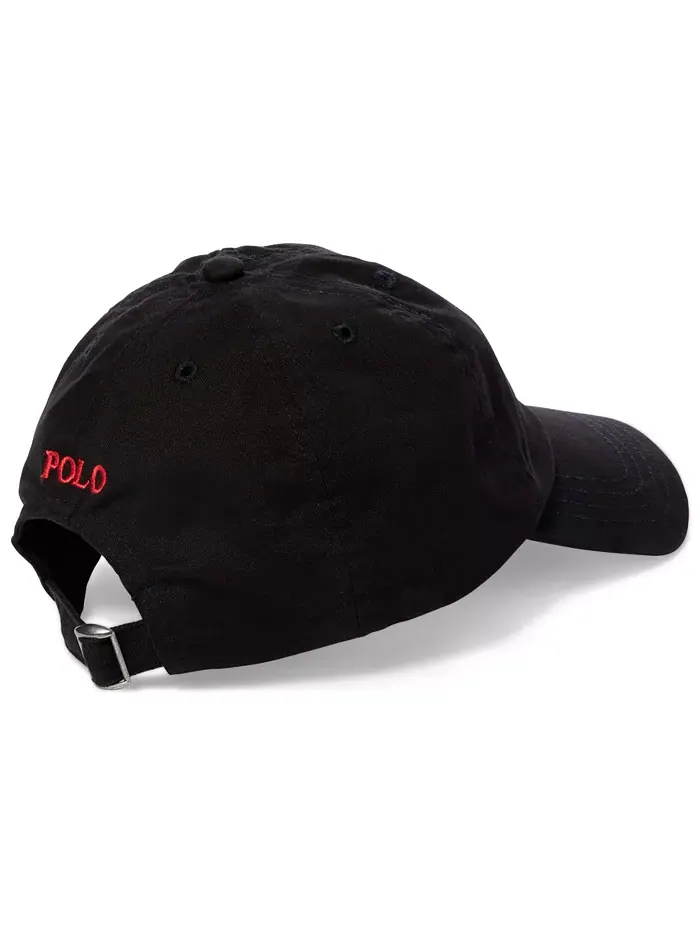 Бейсболка из хлопкового чино для мальчиков старшего возраста Polo Ralph Lauren — изображение 2 из 3, черный/красный
