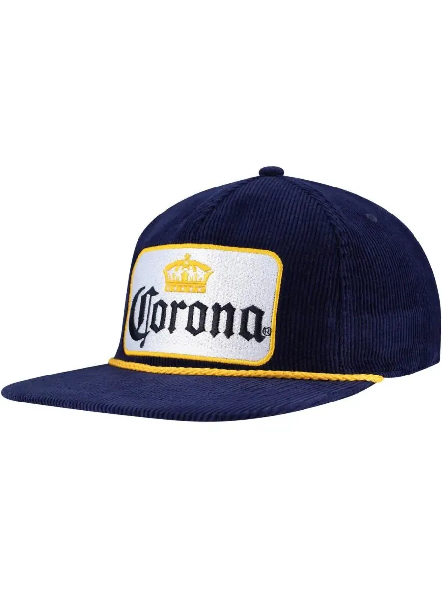 Lids Мужская темно-синяя вельветовая кепка Corona с застежкой-регулятором для гольфа — синий