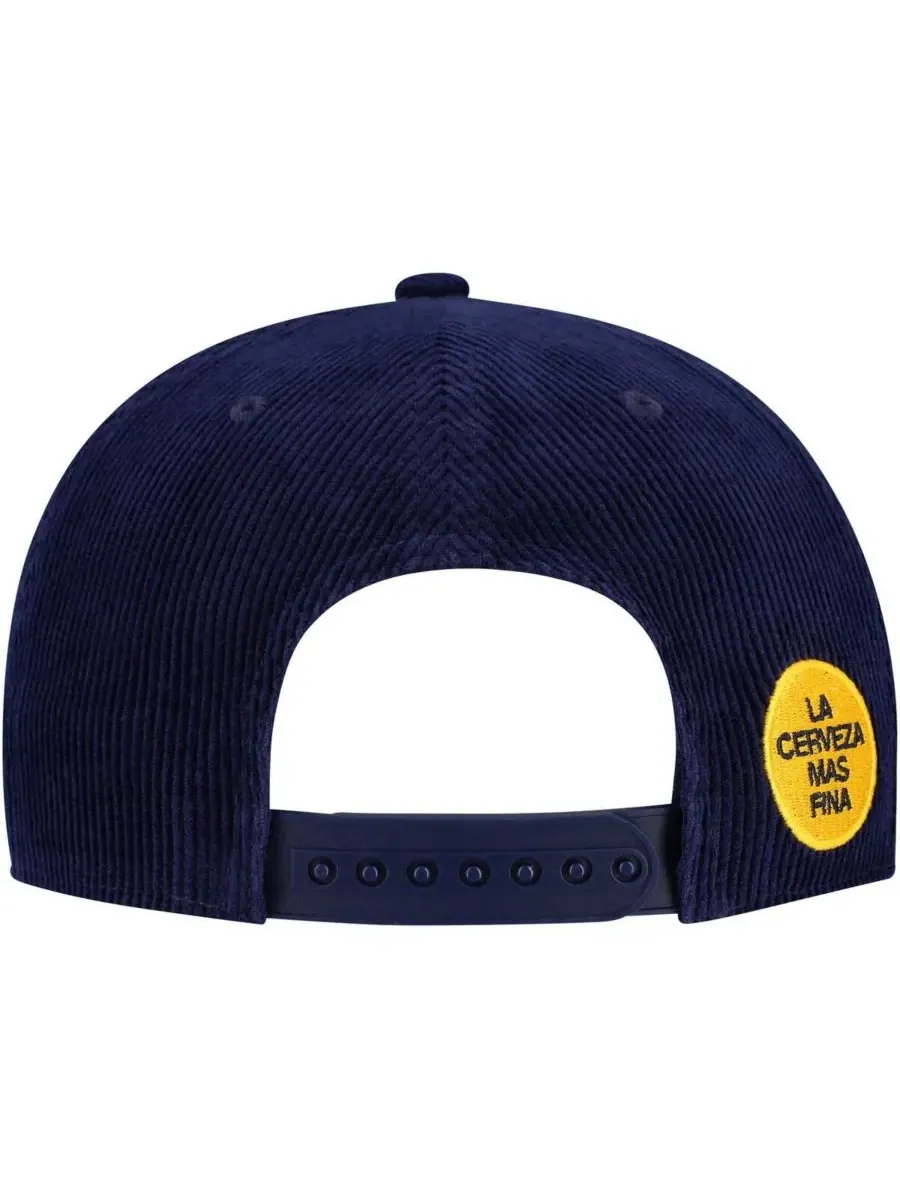 Lids Мужская темно-синяя вельветовая кепка Corona с застежкой-регулятором для гольфа — изображение 4 из 4, темно-синий