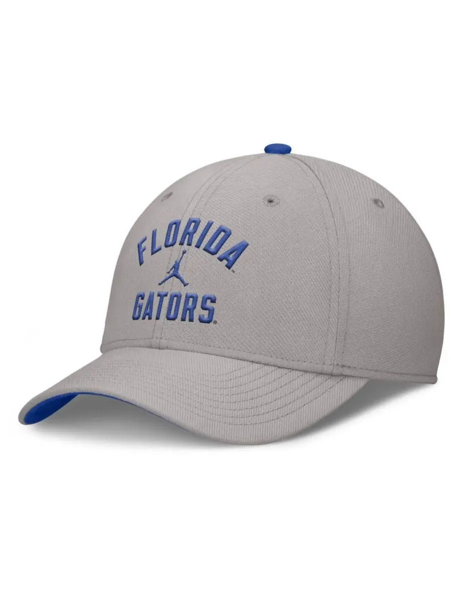Jordan Мужская серая бейсболка Florida Gators Rise Prep Performance Flex Hat