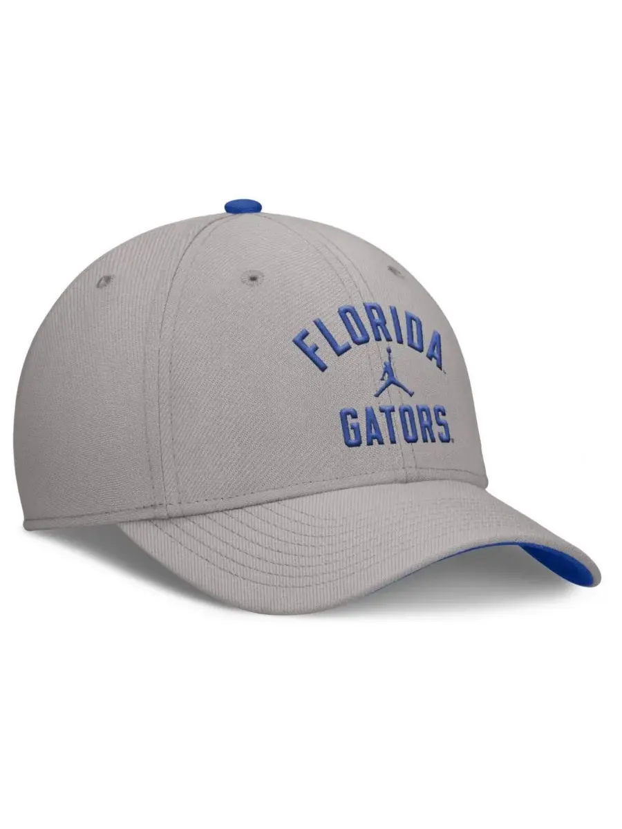 Jordan Мужская серая бейсболка Florida Gators Rise Prep Performance Flex Hat — изображение 3 из 4, серый