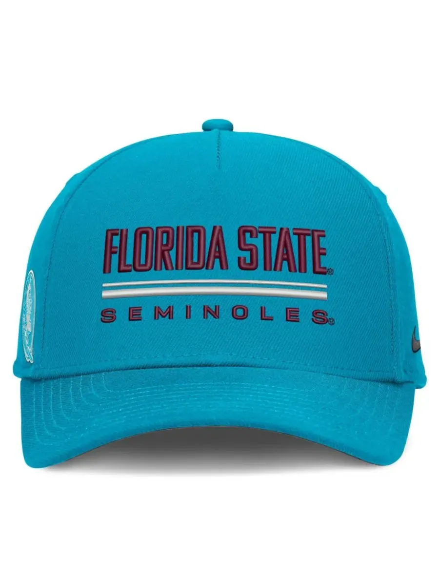 Бейсболка Nike Florida State Seminoles 2026 Sideline Dri-FIT Rise — изображение 2 из 5, бирюзовый
