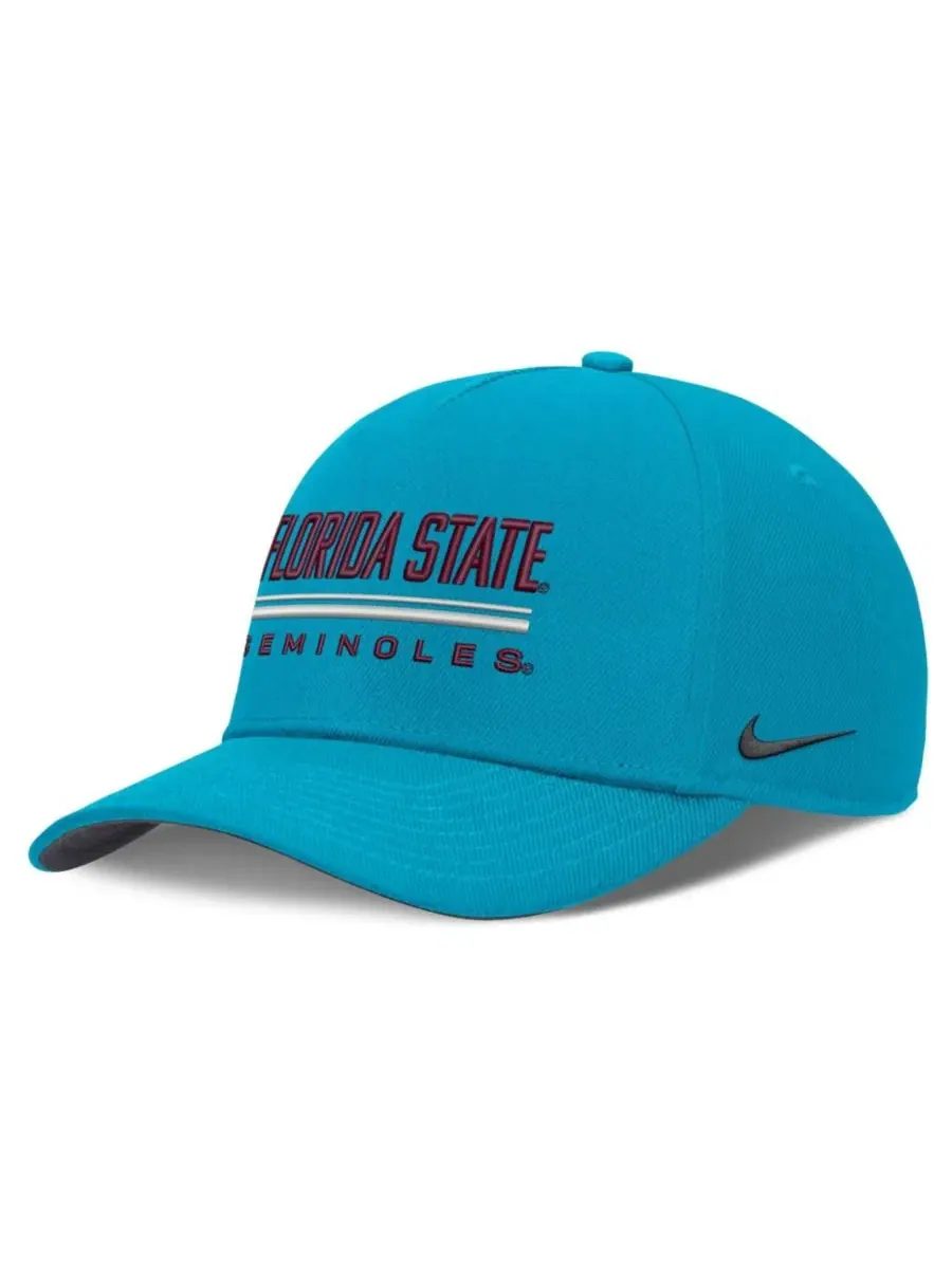 Бейсболка Nike Florida State Seminoles 2026 Sideline Dri-FIT Rise — изображение 3 из 5, бирюзовый