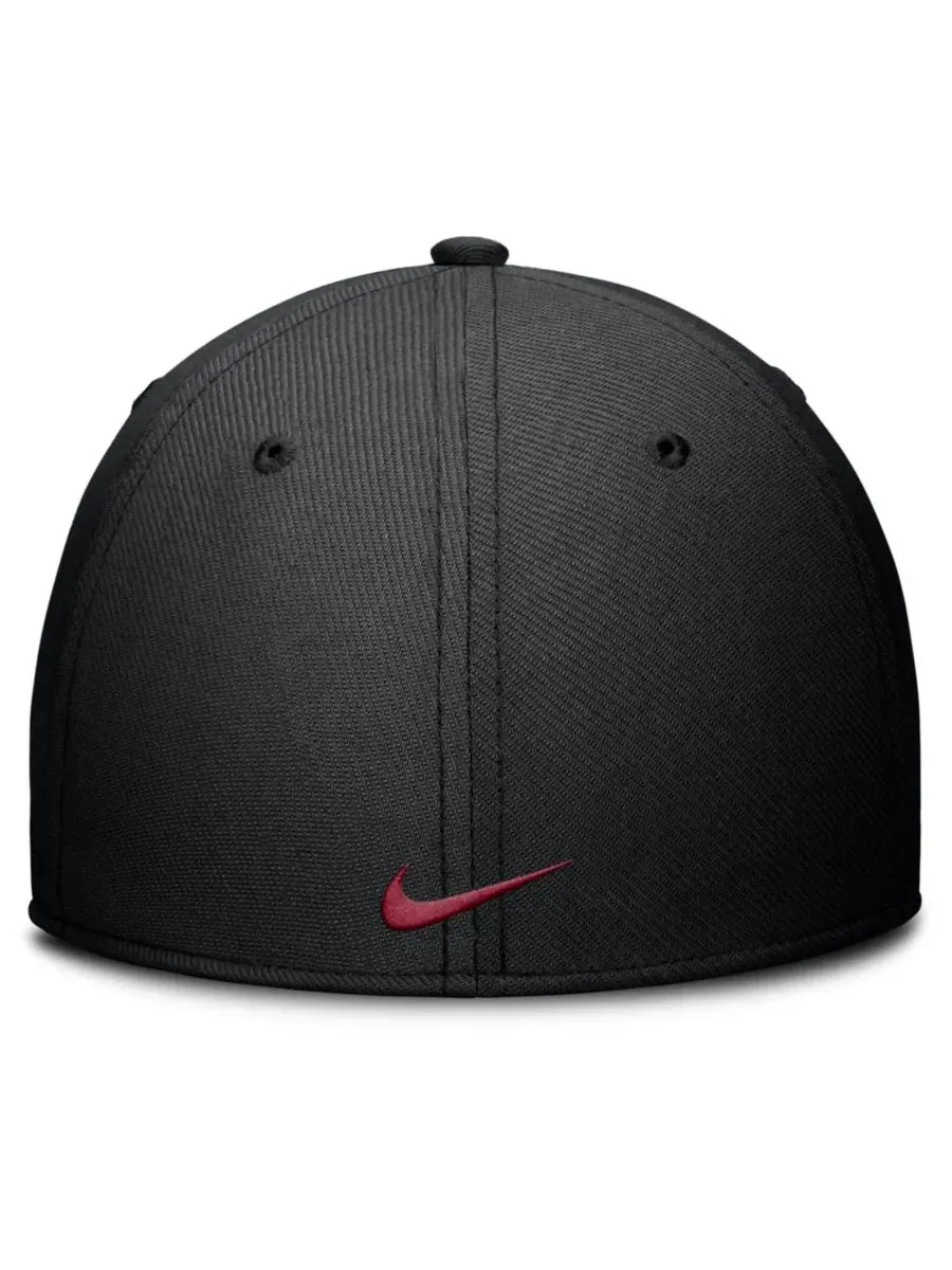 Кепка Nike Rise Swoosh Dri-FIT Flex — изображение 3 из 3, черный
