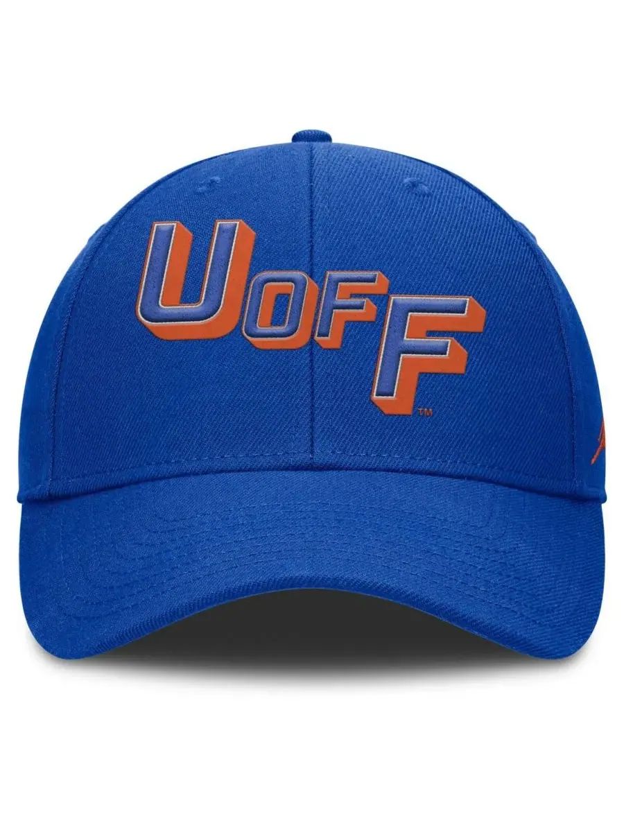 Мужская регулируемая кепка Royal Florida Gators Slanted Primetime Rise Performance Jordan — изображение 2 из 4, королевский