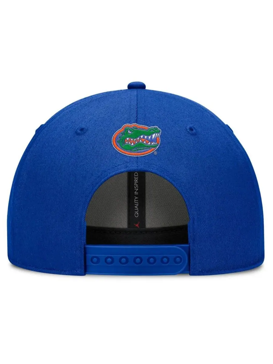 Мужская регулируемая кепка Royal Florida Gators Slanted Primetime Rise Performance Jordan — изображение 4 из 4, королевский