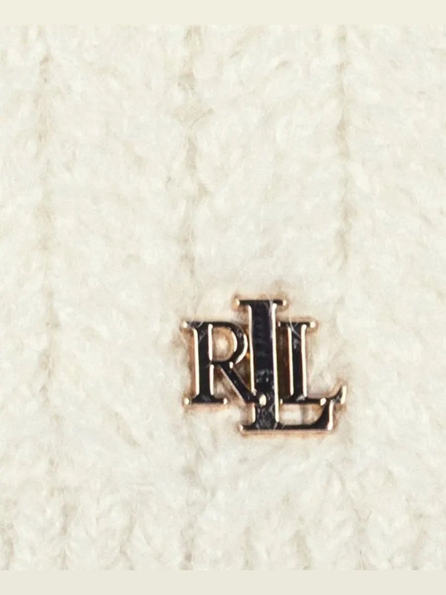 Шарф-снуд Herringbone Funnel Lauren Ralph Lauren — изображение 4 из 4, бежевый