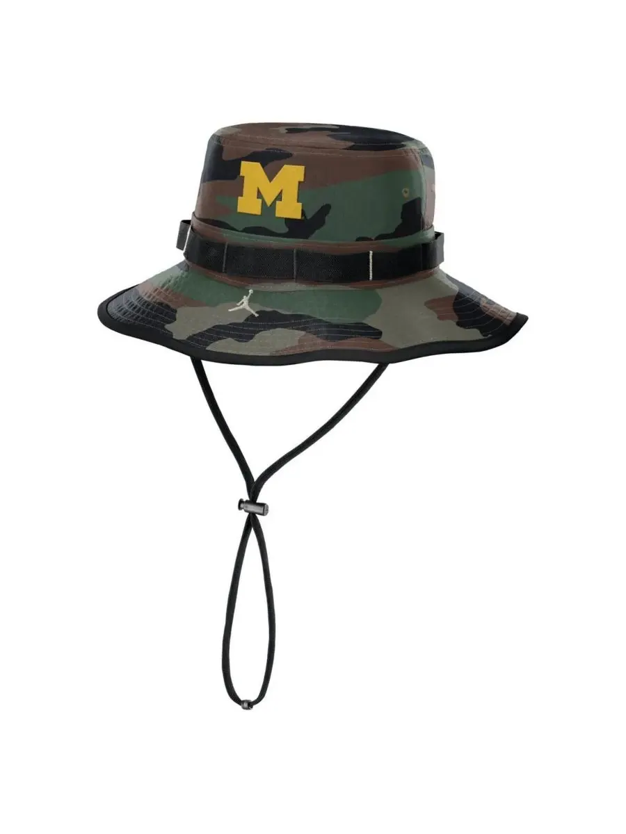 Jordan Мужская камуфляжная панама Michigan Wolverines 2024 Military Appreciation Apex