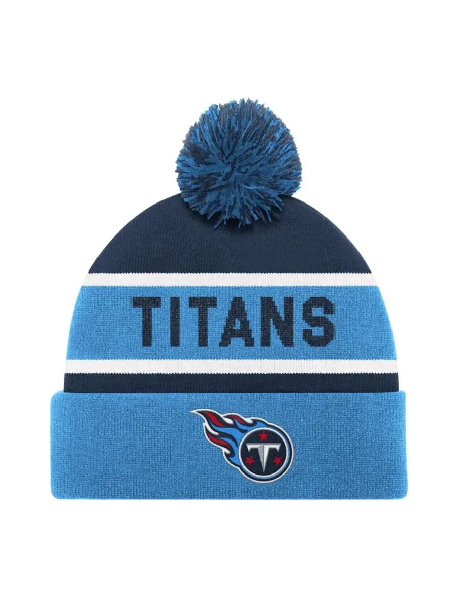 Шапка с помпоном и манжетой Tennessee Titans Starter — синий