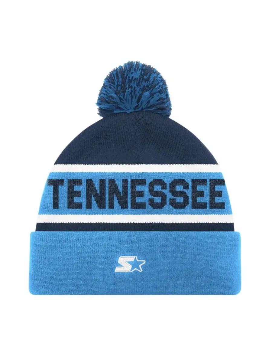 Шапка с помпоном и манжетой Tennessee Titans Starter — изображение 2 из 2, светлый синий