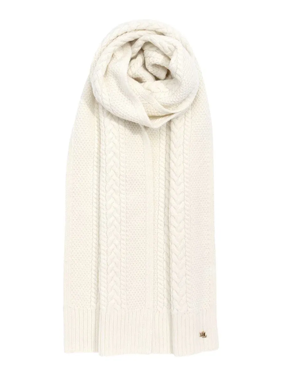 Шарф с кабельным узором Stirrup Cable Merino Lauren Ralph Lauren