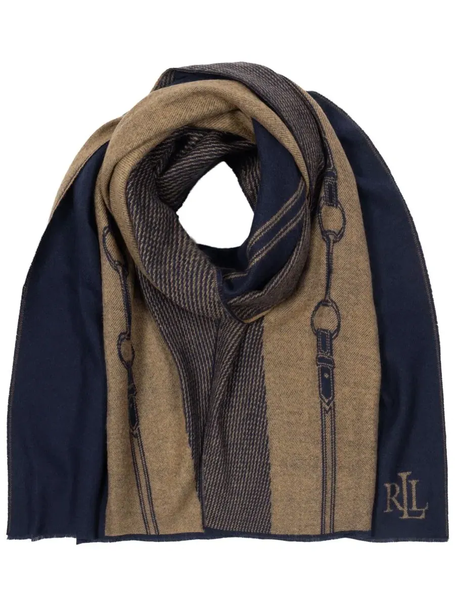Шаль с жаккардовым узором, Equestrian Jacquard Wrap Lauren Ralph Lauren