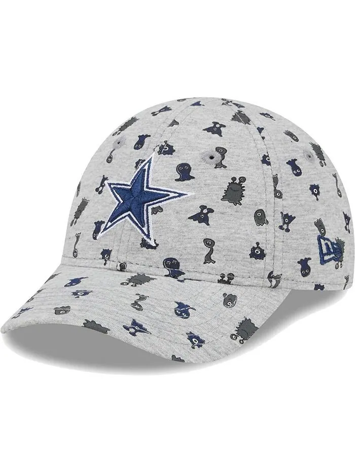 Серая гибкая шляпа Dallas Cowboys Critter 9FORTY для маленьких мальчиков и девочек New Era — изображение 1 из 4, серый