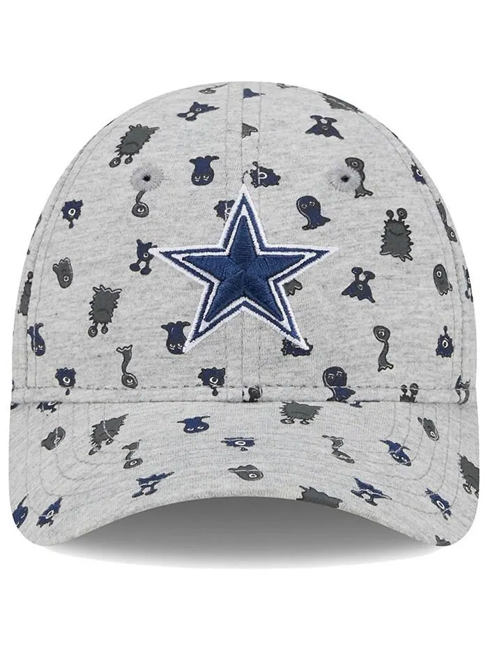 Серая гибкая шляпа Dallas Cowboys Critter 9FORTY для маленьких мальчиков и девочек New Era — изображение 2 из 4, серый