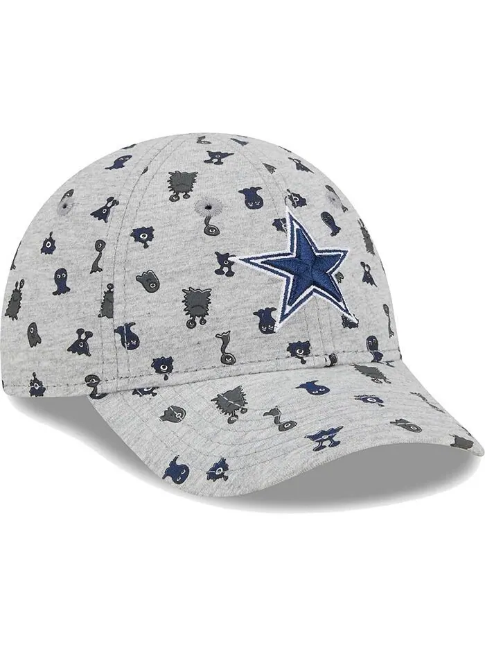 Серая гибкая шляпа Dallas Cowboys Critter 9FORTY для маленьких мальчиков и девочек New Era — изображение 3 из 4, серый