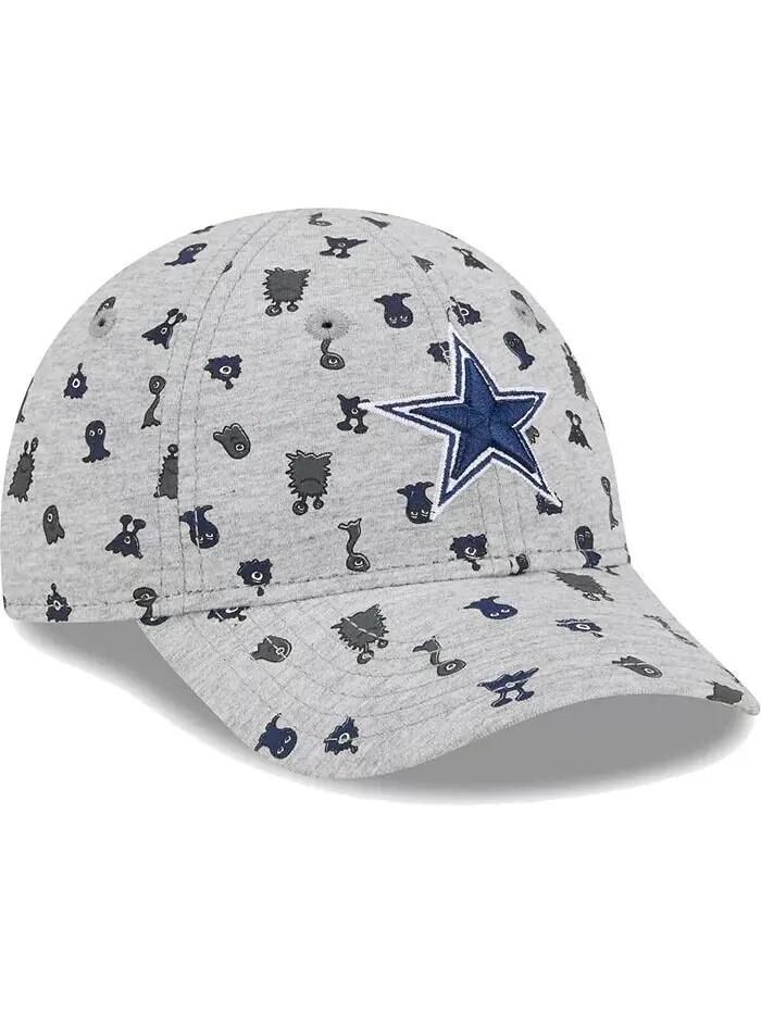 Серая гибкая шляпа Dallas Cowboys Critter 9FORTY для маленьких мальчиков и девочек New Era — изображение 3 из 4