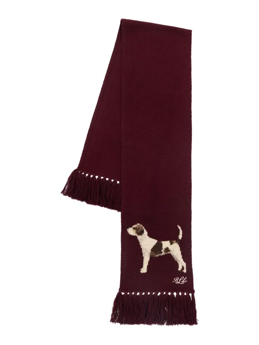 Шарф с мотивом Jack Russell Lauren Ralph Lauren — изображение 2 из 4, красный
