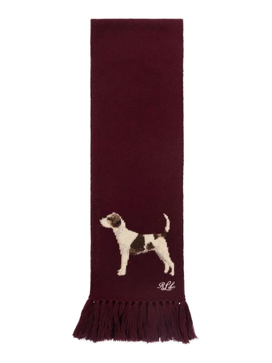 Шарф с мотивом Jack Russell Lauren Ralph Lauren — изображение 3 из 4, красный
