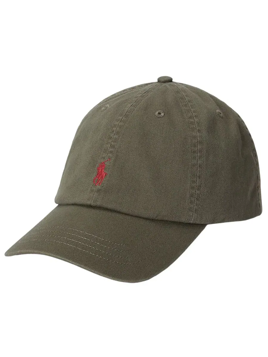 Кепка-бейсболка с изогнутым козырьком Cotton Twill Polo Ralph Lauren — изображение 1 из 3, оливковый