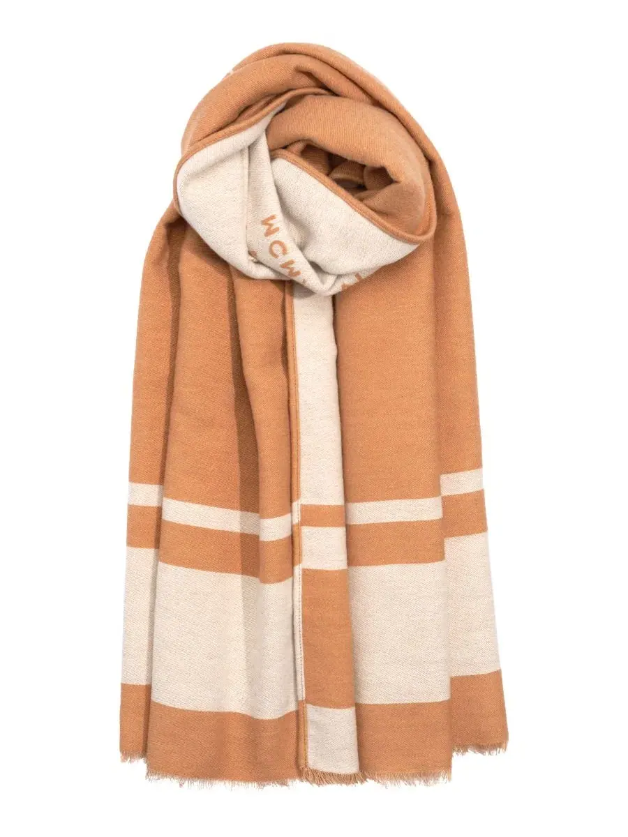 Шаль с жаккардовым узором и монограммой LRL Lauren Ralph Lauren — изображение 1 из 3, кремовый