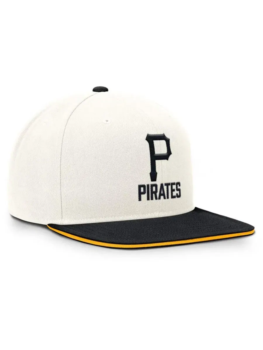 Кепка-снэпбек Pittsburgh Pirates Cooperstown Pro Dri-FIT Nike — изображение 3 из 4, кремовый черный