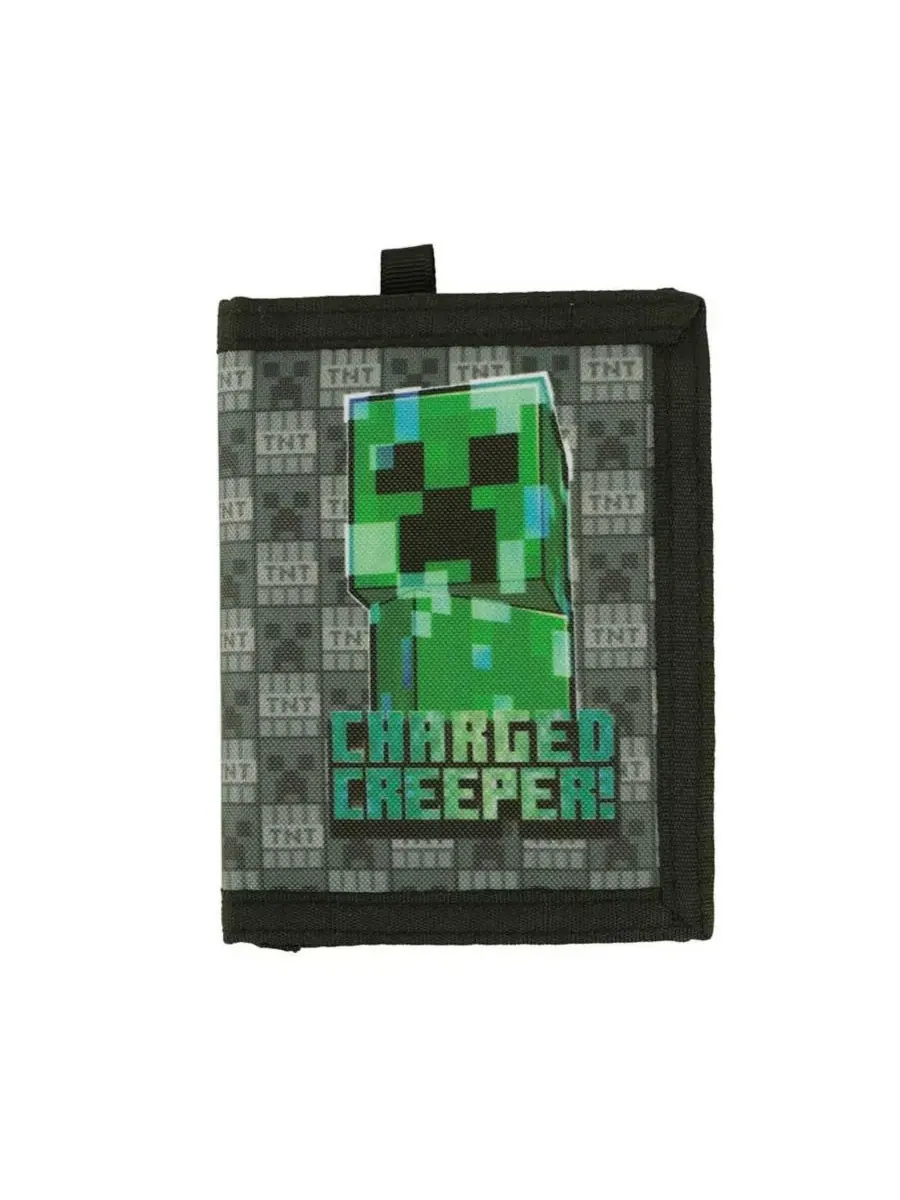 Детский набор из двух кепок Charged Creeper Youth с изогнутым козырьком и складным кошельком — изображение 5 из 8, черный
