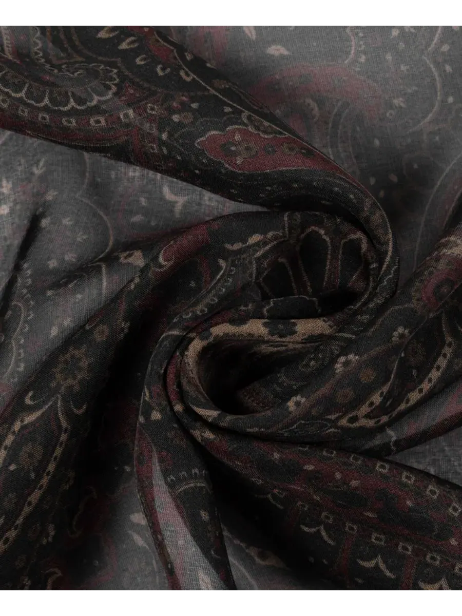 Шелковый платок с принтом пейсли Paisley Small Square Scarf Lauren Ralph Lauren — изображение 3 из 4, темно-синий