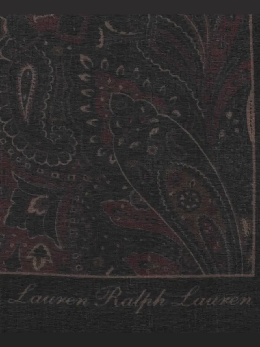 Шелковый платок с принтом пейсли Paisley Small Square Scarf Lauren Ralph Lauren — изображение 4 из 4, темно-синий