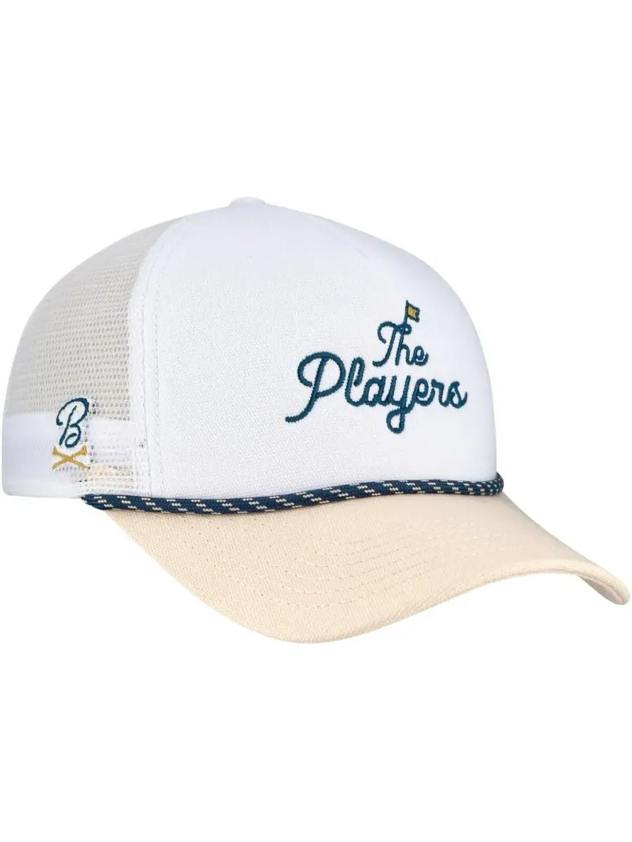 Barstool Golf Мужская кепка THE PLAYERS белого/бежевого цвета с регулируемой высотой и — изображение 3 из 4, белый бежевый