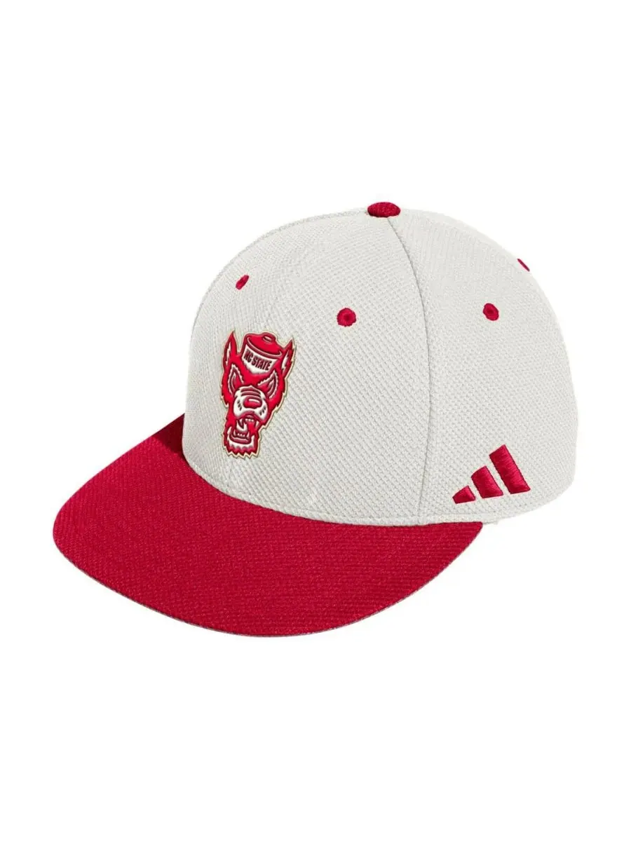Adidas Мужская кремовая бейсболка NC State Wolfpack On-Field