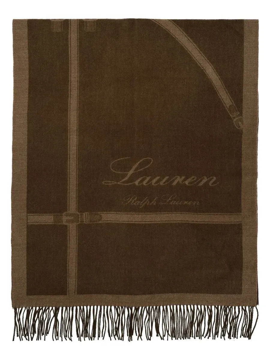 Плед-накидка асимметричная Belting Blanket Wrap Lauren Ralph Lauren — изображение 2 из 3, темный оливковый