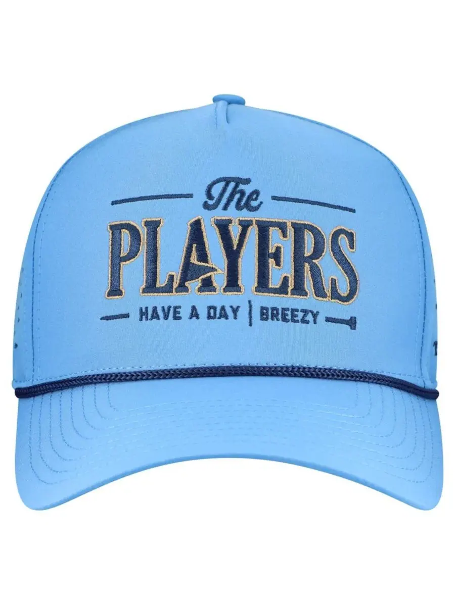 Мужская светло-голубая регулируемая кепка THE PLAYERS Flagship Performance Breezy Golf — изображение 2 из 4, светлый синий