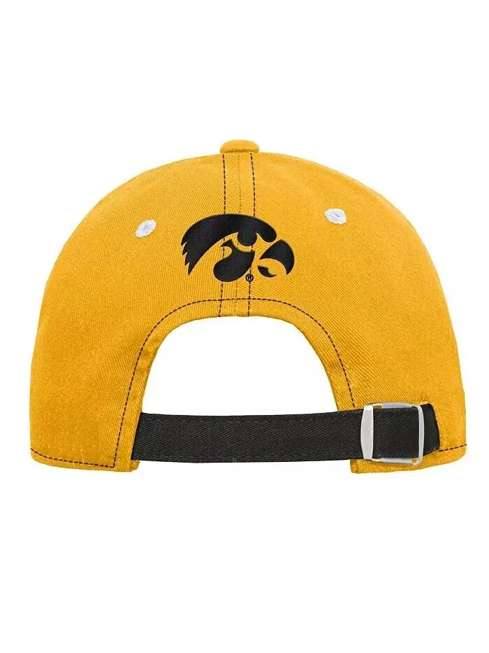 Регулируемая шапка Old School с напуском Gold Iowa Hawkeyes для больших мальчиков и девочек — изображение 3 из 3, золото