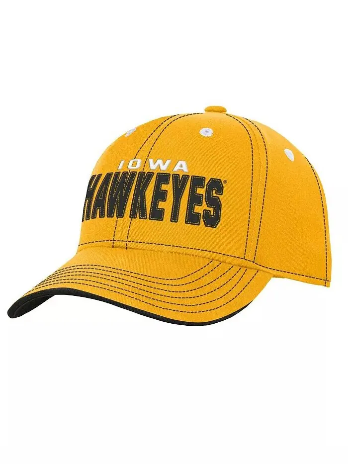 Большие мальчики и девочки Gold Iowa Hawkeyes Old School Slouch Регулируемая шляпа Outerstuff