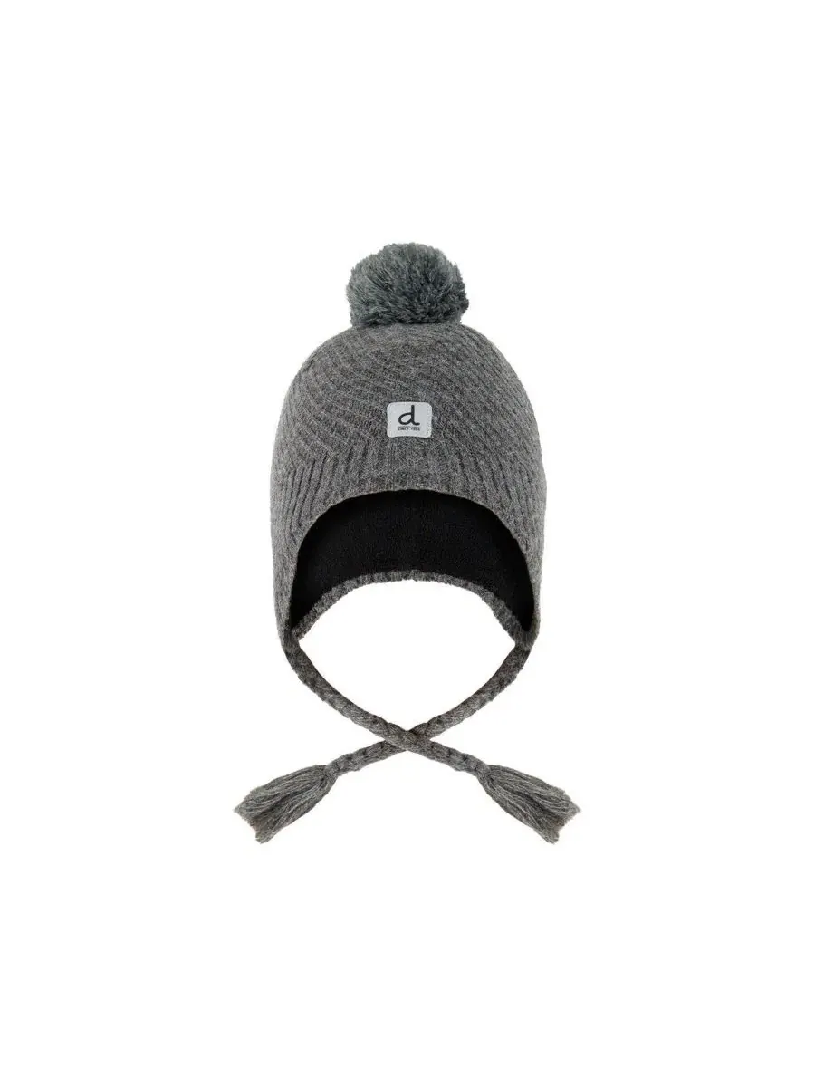 Зимняя вязаная шапка с помпоном Peruvian Knit Hat с ушками Little and Big Deux par Deux