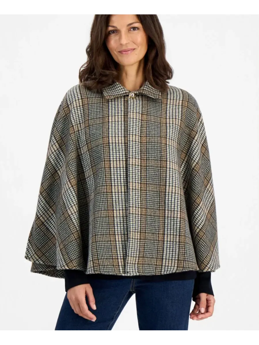 Шаль с принтом в клетку Houndstooth Style & Co — изображение 3 из 3, прозрачный