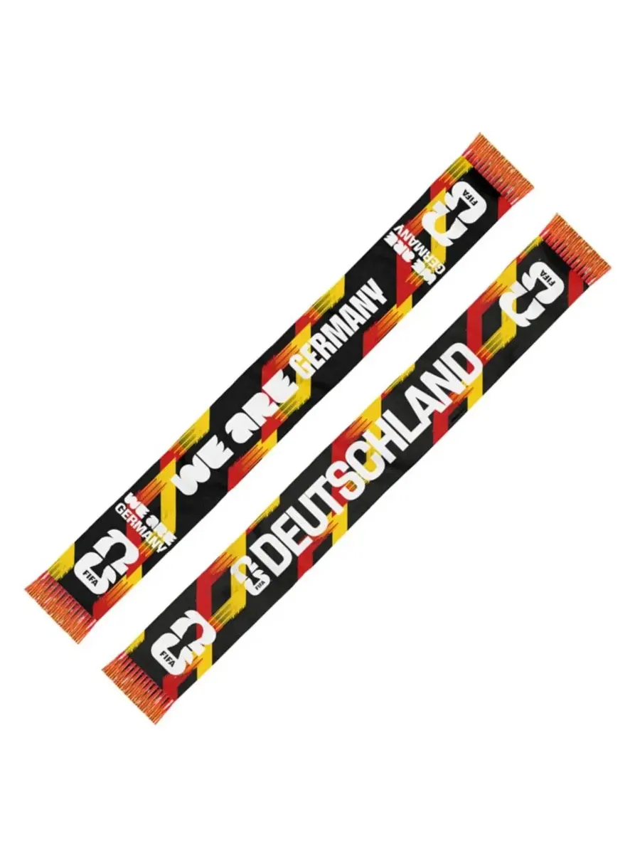 Шарф болельщика с принтом, Германия FIFA World Cup 2026 Global Scarves — изображение 2 из 2, черный желтый