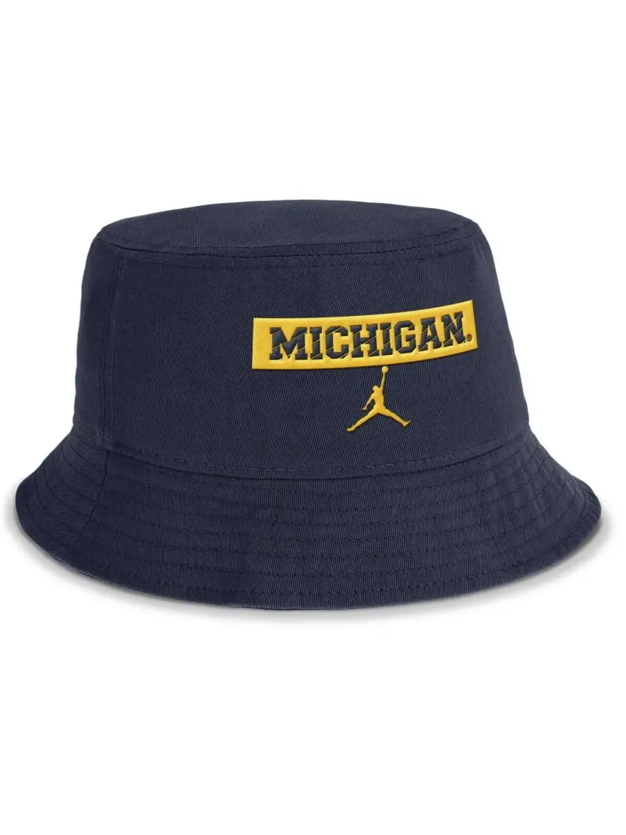 Jordan Мужская темно-синяя панама Michigan Wolverines Apex — изображение 3 из 4, темно-синий