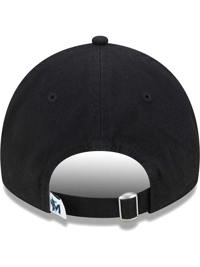 Черная Гибкая кепка Little Boys and Girls Miami Marlins Team 9Twenty New Era — изображение 5 из 5, черный