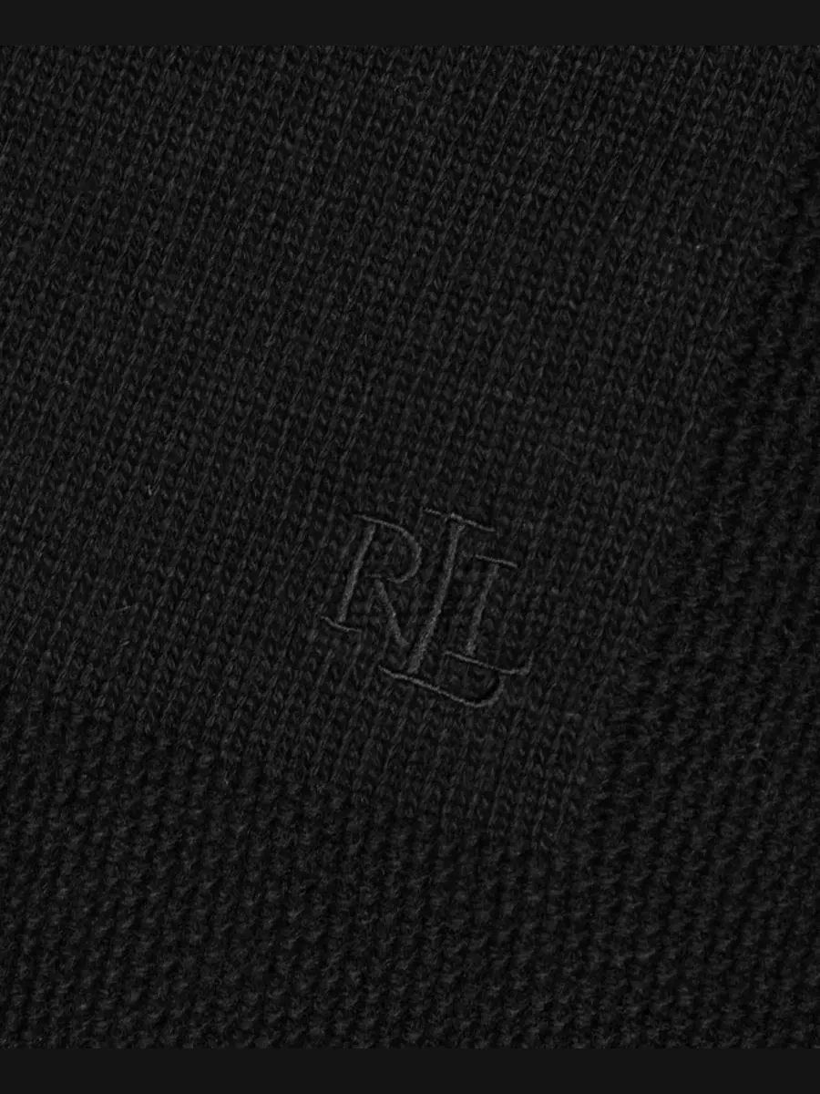 Шаль-накидка с бахромой Lauren Ralph Lauren — изображение 3 из 4, черный