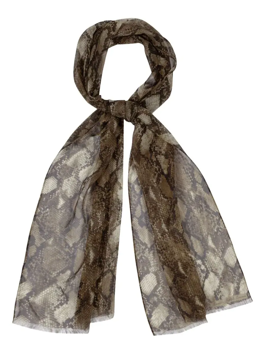 Шелковый шарф с абстрактным принтом, модель Abstract Silk Oblong Scarf Lauren Ralph Lauren