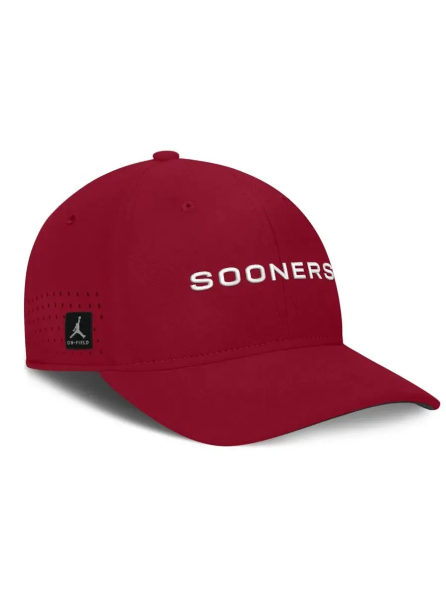 Бейсболка Jordan Oklahoma Sooners Gameday Aerobill Swooshflex Dri-FIT — изображение 4 из 5, красный