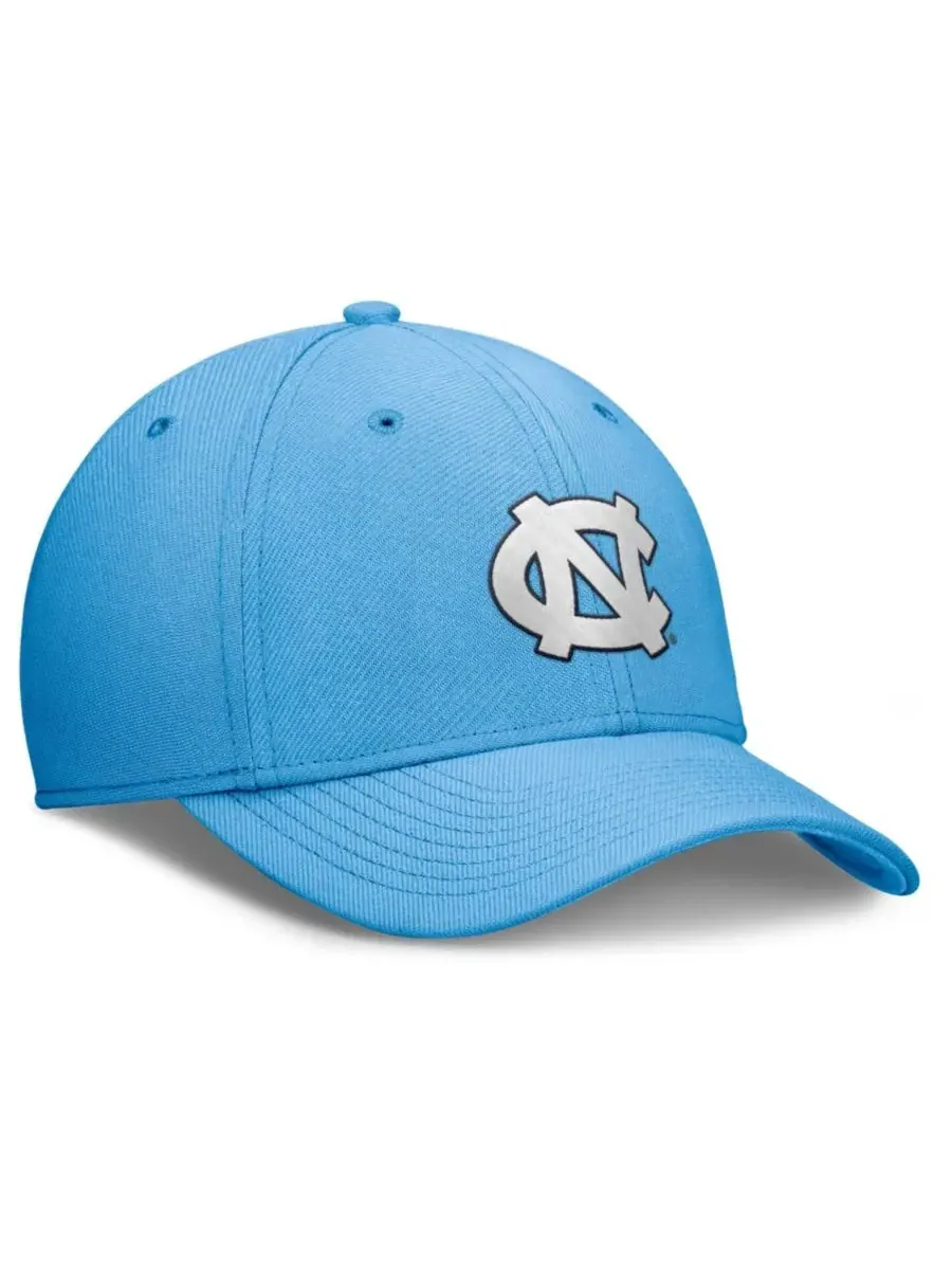 Кепка с вышивкой North Carolina Tar Heels Rise Swoosh Dri-FIT Flex Jordan — изображение 3 из 4, синий