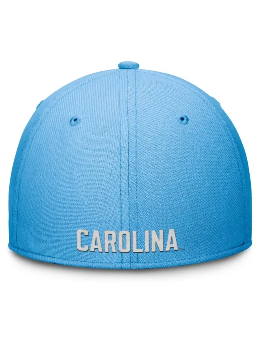 Кепка с вышивкой North Carolina Tar Heels Rise Swoosh Dri-FIT Flex Jordan — изображение 4 из 4, синий