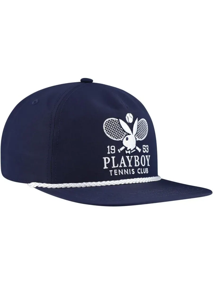 Lids Мужская регулируемая кепка Playboy Tennis Club цвета хаки — изображение 3 из 4, темно-синий