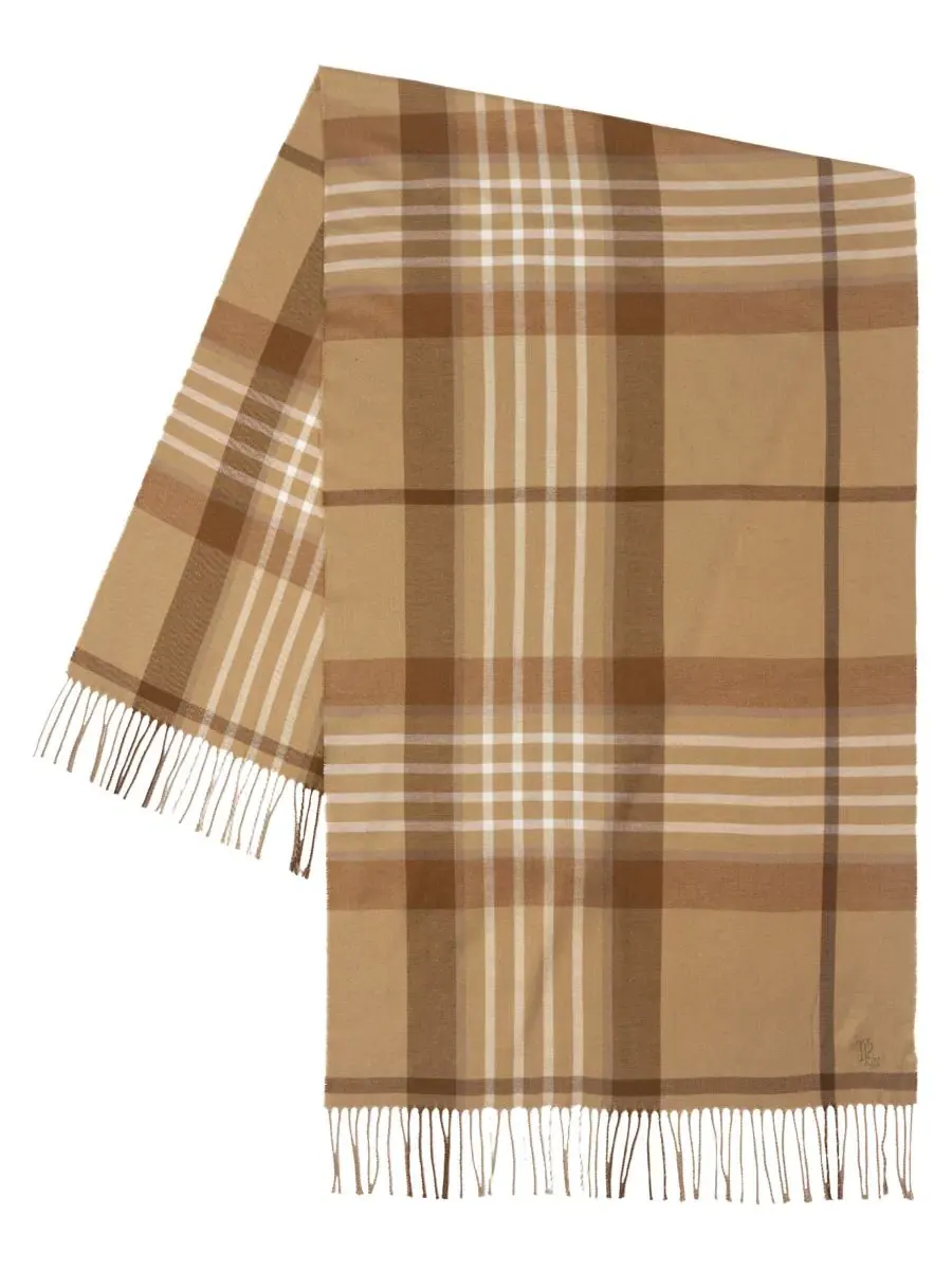 Шарф из мериноса с принтом в клетку, модель Exploded Plaid Lauren Ralph Lauren — изображение 2 из 8, мульти