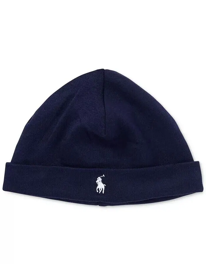 Складная шапочка из хлопкового трикотажа для маленьких мальчиков Polo Ralph Lauren