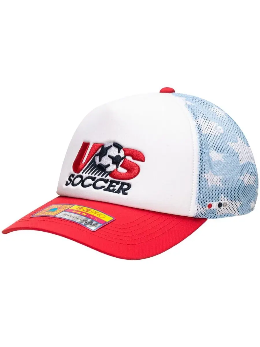 Бейсболка-тракер с вышивкой USMNT Making History Fan Ink — белый