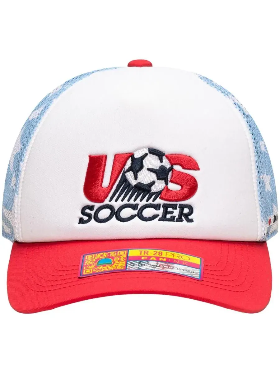 Бейсболка-тракер с вышивкой USMNT Making History Fan Ink — изображение 4 из 4, белый