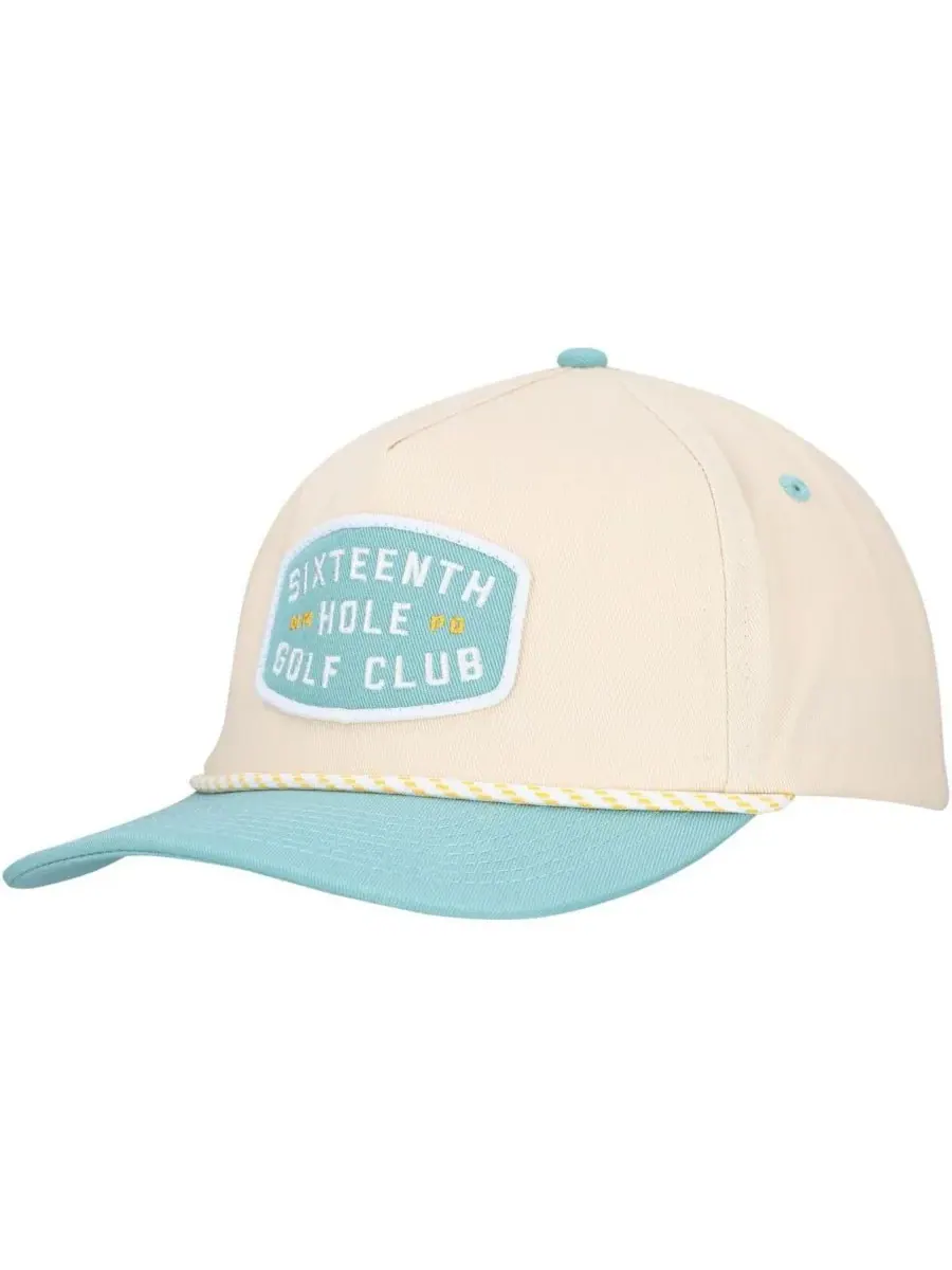 Barstool Golf Мужская кремовая регулируемая кепка WM Phoenix Open Rope — бежевый